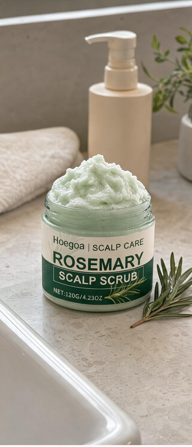 Exfoliante de romero en el baño