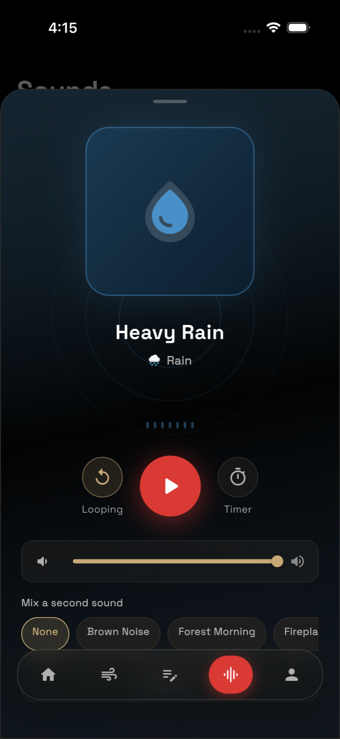 Notwell heavy rain sound player