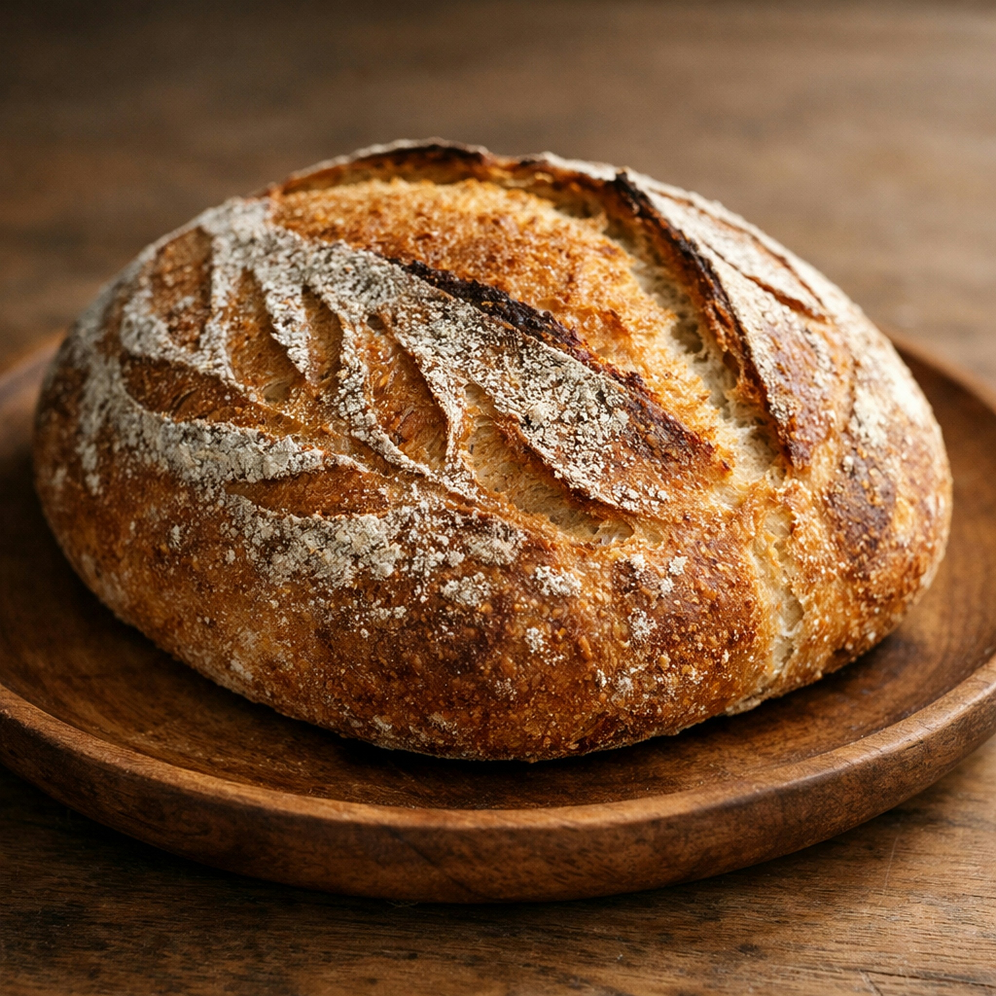 Sauerteigbrot mit Mehlbestäubung
