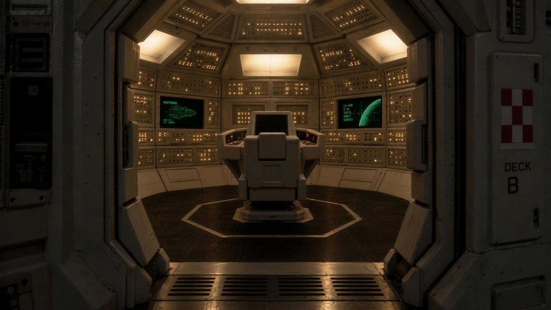 The MU/TH/UR 6000 interface room, seen through its open hatch