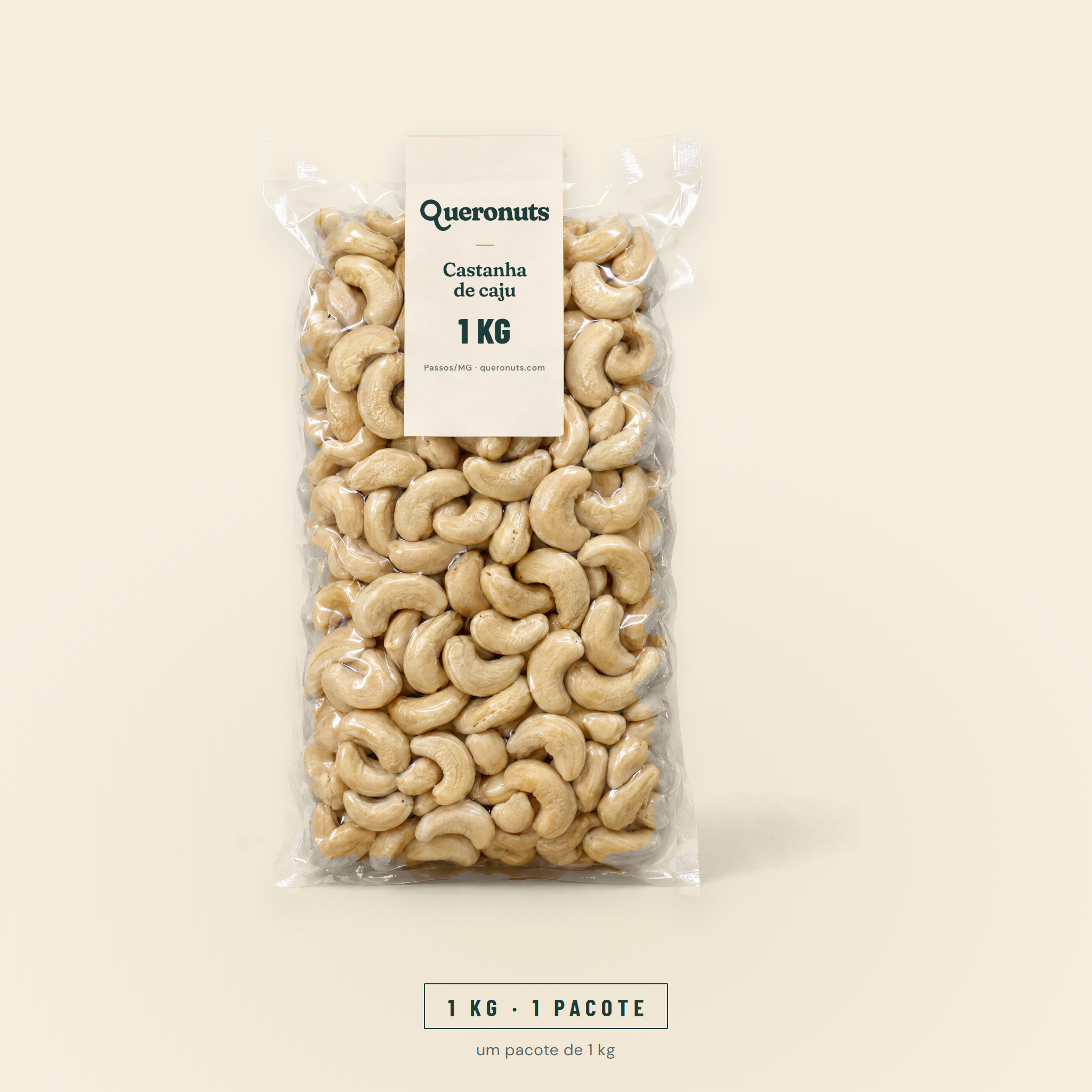 Castanha de caju — 1 kg, 2 ou 3 pacotes · chega lacrado