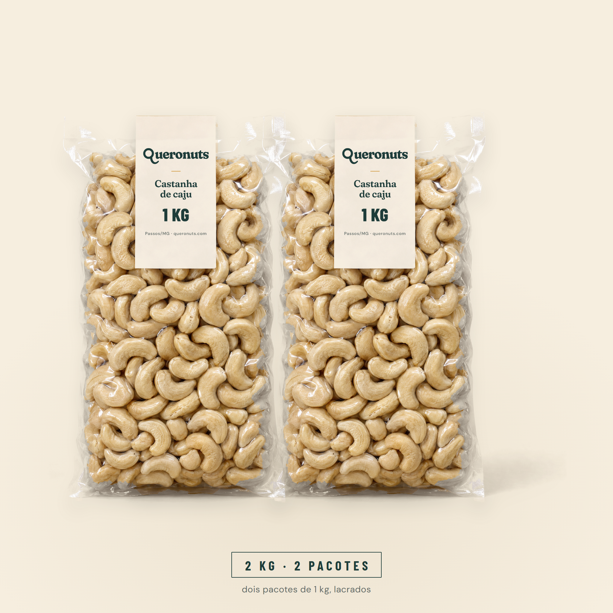 Castanha de caju — 1 kg, 2 ou 3 pacotes · chega lacrado