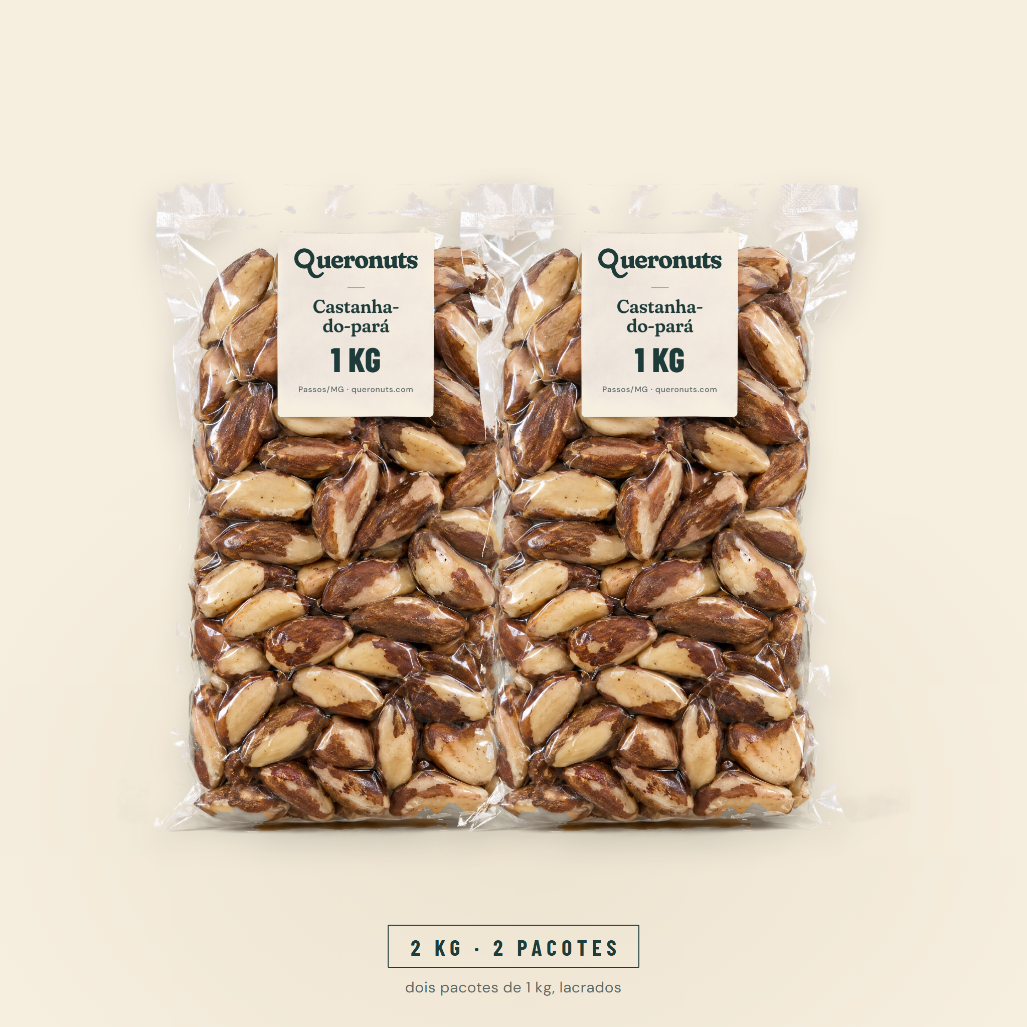 Castanha-do-pará — 1 kg, 2 ou 3 pacotes · chega lacrado