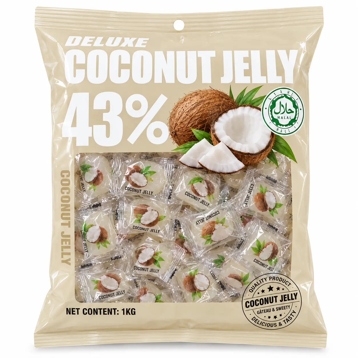 Bala Jelly de Coco — 43% Suco de Fruta