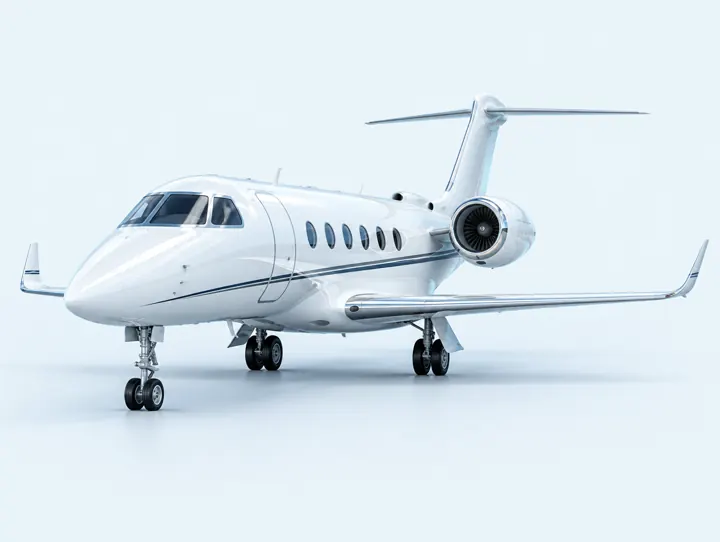 3D render of a private business jet