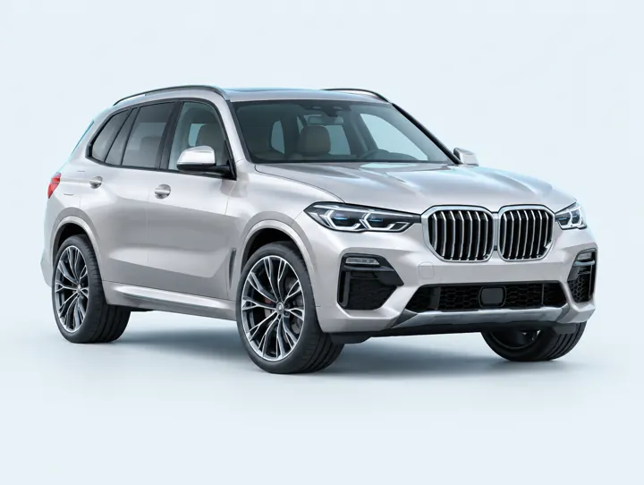 3D render of a silver SUV