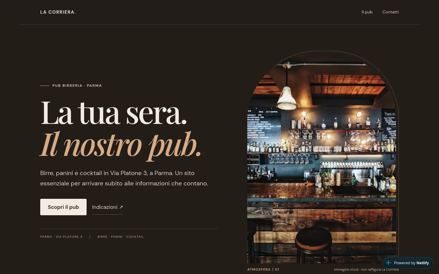 Anteprima del sito La Corriera