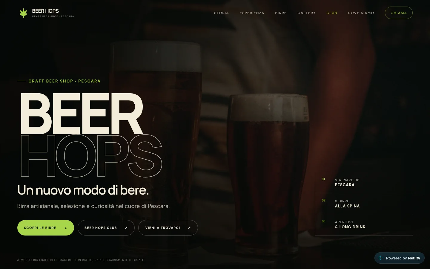 Anteprima del sito Beer Hops