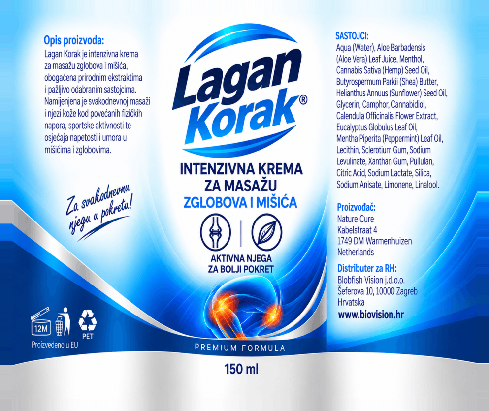 Deklaracija i sastojci proizvoda Lagan Korak