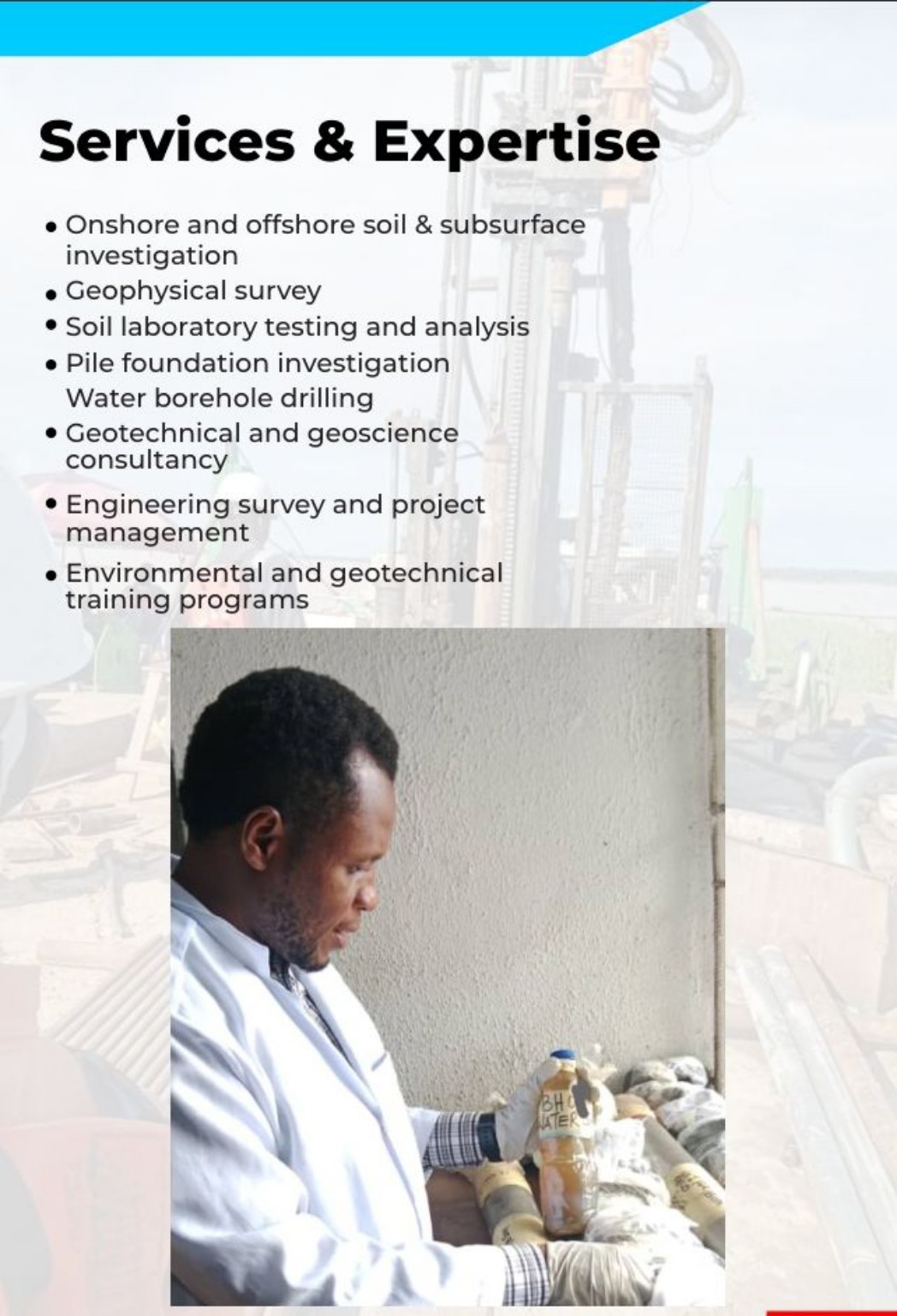 Shekinah Soils services and equipment